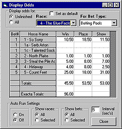 Display Betting Pools - Sample Window (15155 bytes)